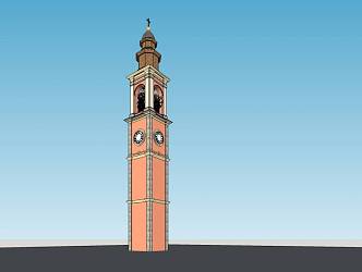 European Tower Landscape Tower 3d model