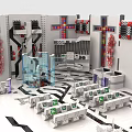 LEGO Toy Building Blocks Factory Cyberchurch 3d model