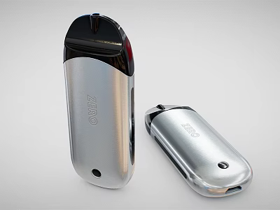 Modern Sleek Silver Portable Power Bank For Daily Living Needs 3d model