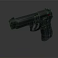 Tactical Black Handgun With Grip Trigger Barrel And Safety Features