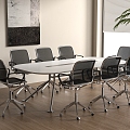 Modern Conference Table Modern Conference Table and Chair Combination Meeting Room 3d model