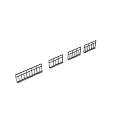 Modern Black Frame Casement Windows With Clear Glass For Building Exterior Design