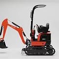 KUBOTA BX1 Compact Utility Excavator Orange Black With Tracks Functional Design