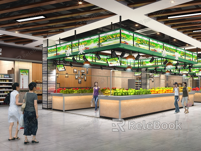 Market Farmers Market Supermarket Vegetable Market Comprehensive Market Supermarket Indoor model