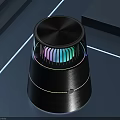 Modern Wireless Bluetooth Speaker With RGB Light And Metal Top Design 3d model