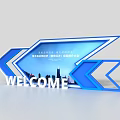 Blue Arrow Car Accessories Welcome Display With Static Stickers And Wiper Blades
