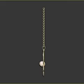 Stylish Atomic Structure Pendant Necklace With Gold Chain And Pink Gemstone Centerpiece
