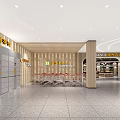 Modern Supermarket Grocery Interior With Fresh Produce Counters Bright Lighting And Organized Shelves