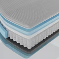 Mattress Layer Structure With Different Support And Comfort Foam Layers 3d model