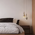 Modern Bedroom Interior Design With Wooden Wall Large Window Wooden Bed Frame And White Bedding