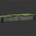 Ancient Architectural Model Featuring Sunken Areas Green Vegetation And Internal Structures