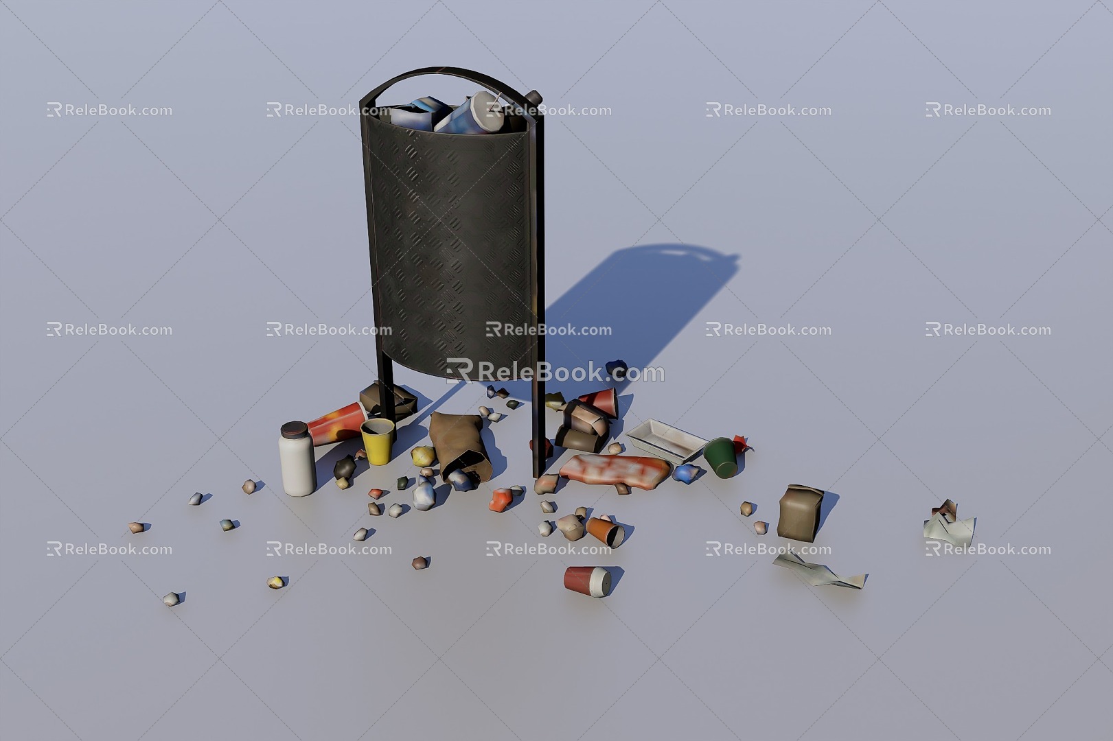 trash can 3d model