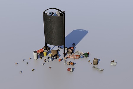 trash can 3d model