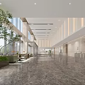 Elegant Bright High End Modern Office Lobby Front Desk Reception Area With Comfortable Waiting Lounge