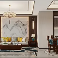 Modern Dark Kitchen Interior With White Marble Countertops Gas Stove Range Hood And Wall Cabinets