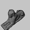 Mythical Sphinx Game and Movie Character With Human Head Lion Body and Hieroglyphic Base