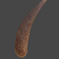 Game Movie Character Horn Prop With Detailed Brown Textured Surface