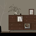 Ancient Style Cabinet End View Cabinet Ancient Style Side Cabinet Simplified Style Integrated Cabinet Home Cabinet 3d model
