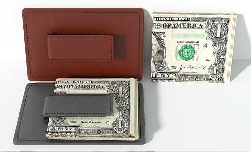 Modern Wallet Banknote 3d model