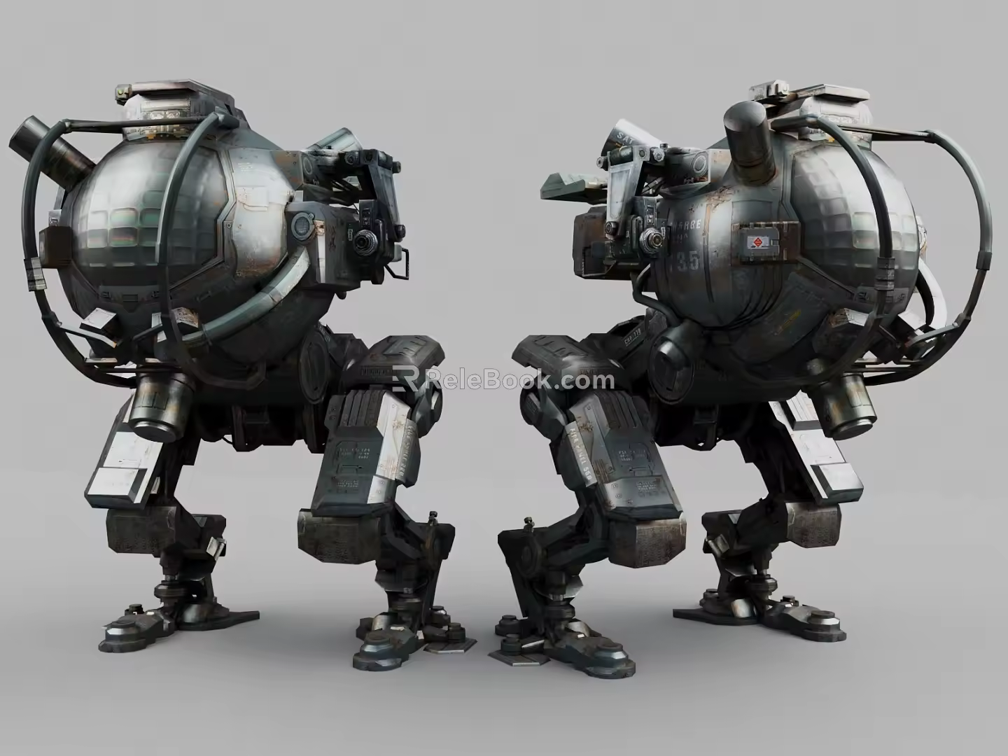 Cyberpunk style sci-fi robot Mecack Century sci-fi style robot war robot 3d model