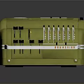 Vintage Green Mechanical Calculator as Daily Living Essential with Classic Design and Number Dials