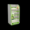 Vivamore White and Green Display Shelf with Multiple Layers for Product 3d model