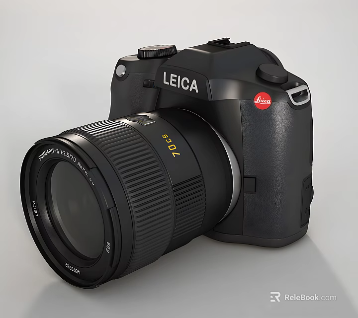 Leica Digital Camera With Black Body And 50mm Professional Lens 3d model 