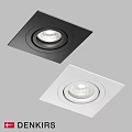Square Black And White Recessed Spotlights For Modern Interior Ceiling Lighting