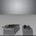 Weapons Including Rifles And Pistols Inside And Outside Silver Grid Texture Metal Cases