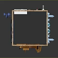Mechanical Display Case With Wooden Frame Blue Panel Gear Mechanism And Transparent Components