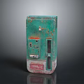 Vintage Green Rusted Coca-Cola Vending Machine With Retro Design And Classic Logo
