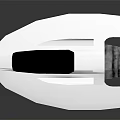 Futuristic White Streamlined Spacecraft Design With Blue Transparent Sections For Space Exploration