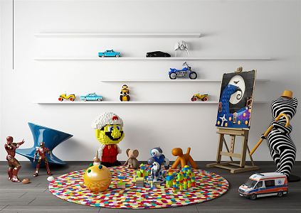 Modern Toys Children's Toys Mosaic Toys Mario Lego Toys Combo Children's Entertainment Area Children's Rest Area 3d model