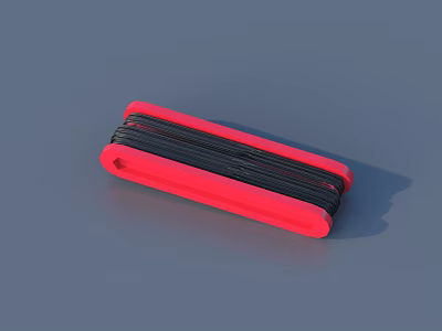 Red And Black Long Strip Hardware Tool For Practical Binding And Fixing Tasks 3d model