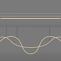 Modern Pendant Light Designs Featuring Linear And Wave Shaped White Fixtures