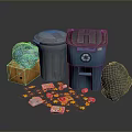 Household Waste Management Supplies Including Trash Bins Recycling Containers And Garbage Bags
