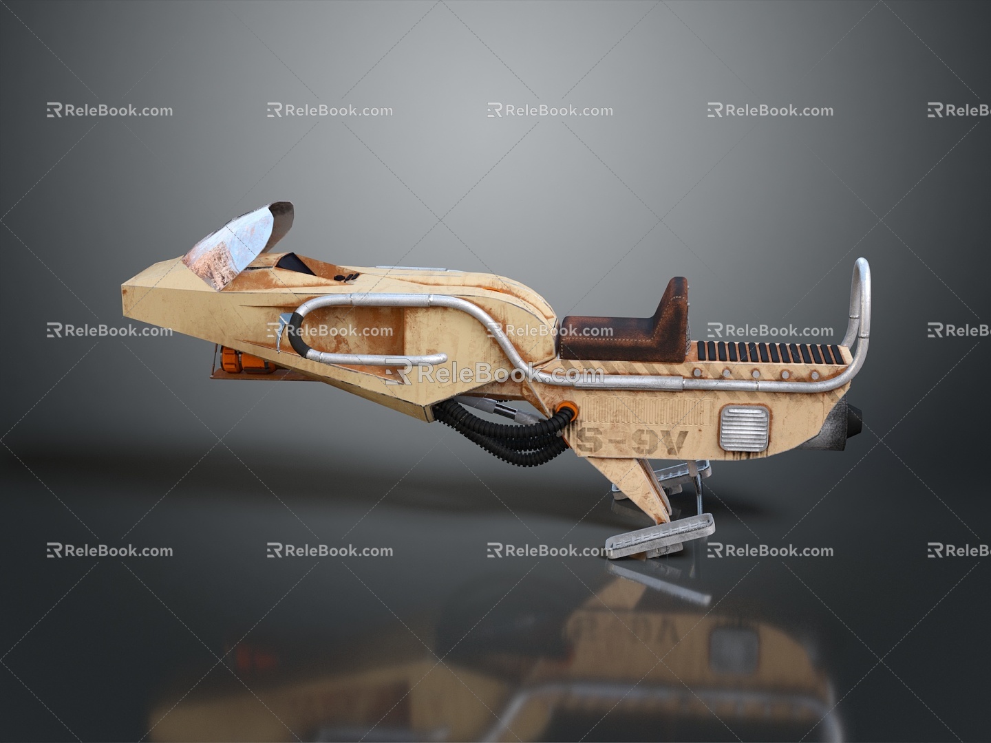 Jet Motorcycle Sci-Fi Motorcycle Concept Motorcycle Flying Car Space Flying Car Space Motorcycle 3d model