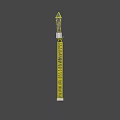 Yellow Tower Crane With Steel Boom Mast And Hanging Hook Structure
