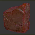 Red Natural Stone Block With Rough Surface And Natural Texture For Wood And Stone Design