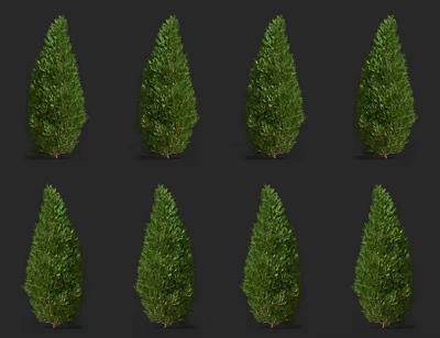 Modern shrubs 3d model Modern shrubs 3d model