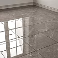 Modern Gray Marble Pattern Floor Tiles With Sleek Reflective Surface 3d model