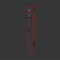 Red Outdoor Playground Slide Equipment With Curved Track And Metal Support Poles