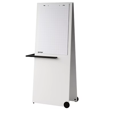 White Standing Folder With Grid Pattern And Storage Tray For Office Organization 3d model