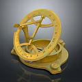 Vintage Brass Compass With Circular Dial And Roman Numerals For Home Decor
