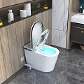 Modern White Ceramic Toilet Design With Open Lid In Bathroom Setting