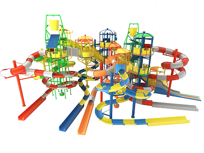 Modern amusement equipment children's playground amusement facilities 3d model