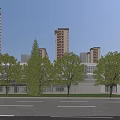Modern School Building Complex With Track Field Area And Lush Green Surroundings