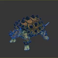 Colorful Ankylosaurus Dinosaur Model With Spiked Armor And Detailed Tail Club