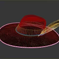 Vintage Rustic Hat With Feather Decoration And Leather Band Design