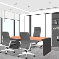 modern office state-owned enterprise manager office 3d model